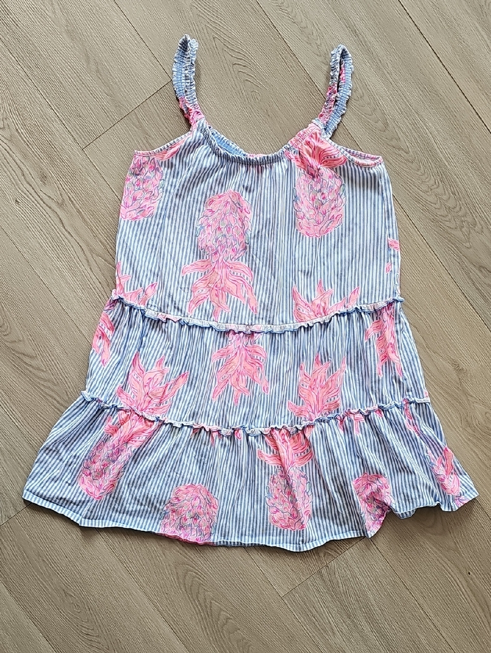 Lily Pulitzer Sleeveless Tiered Loro Swing Dress, Small *Stains - Read*